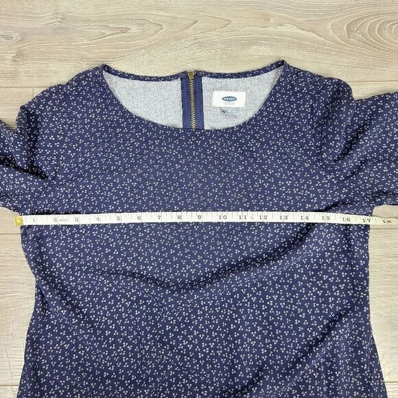 old Navy Long Sleeve Navy Blue Print Mini Dress XS - Picture 13 of 15
